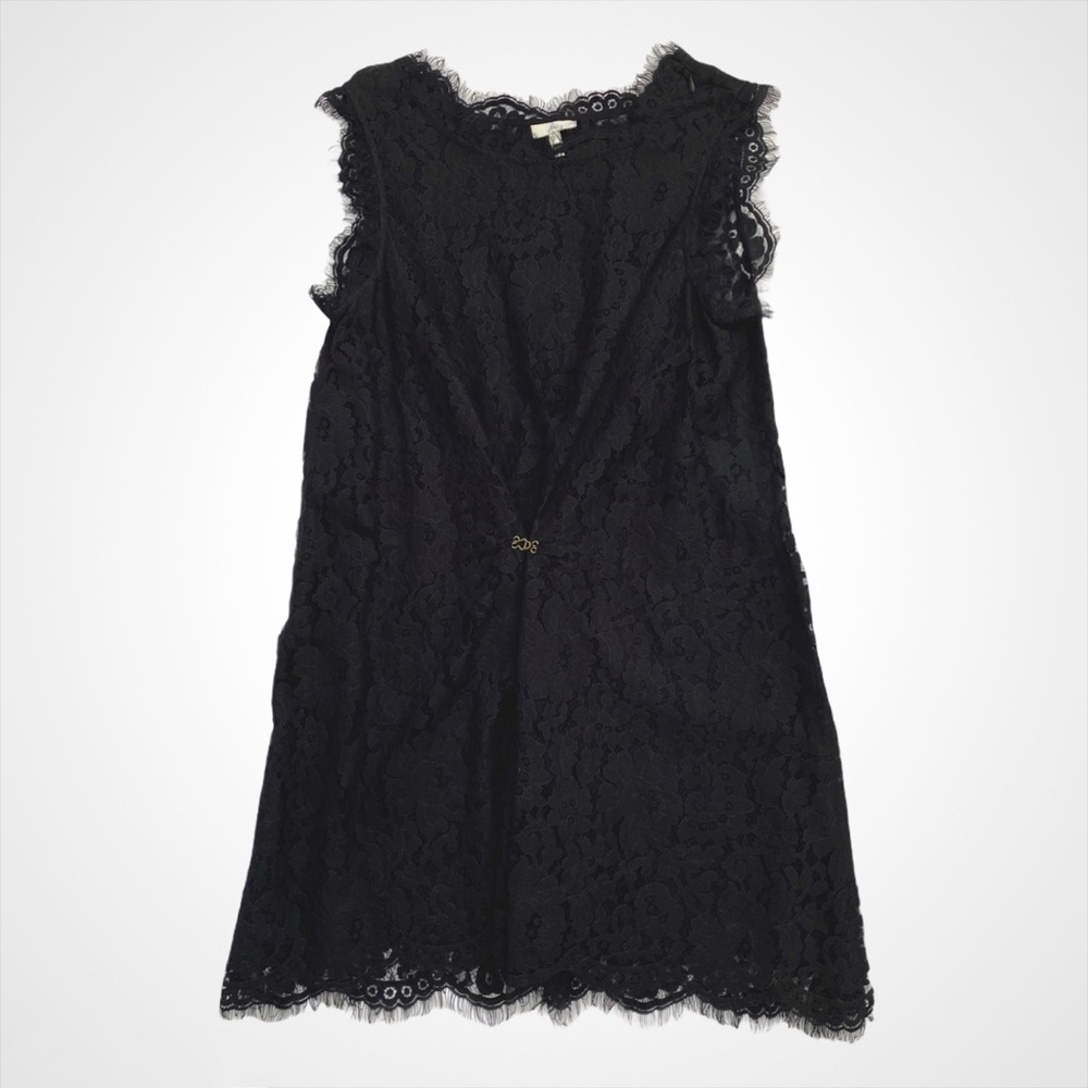 Joie Sleeveless Black Lace Semi-Sheer Mini Dress / Tunic